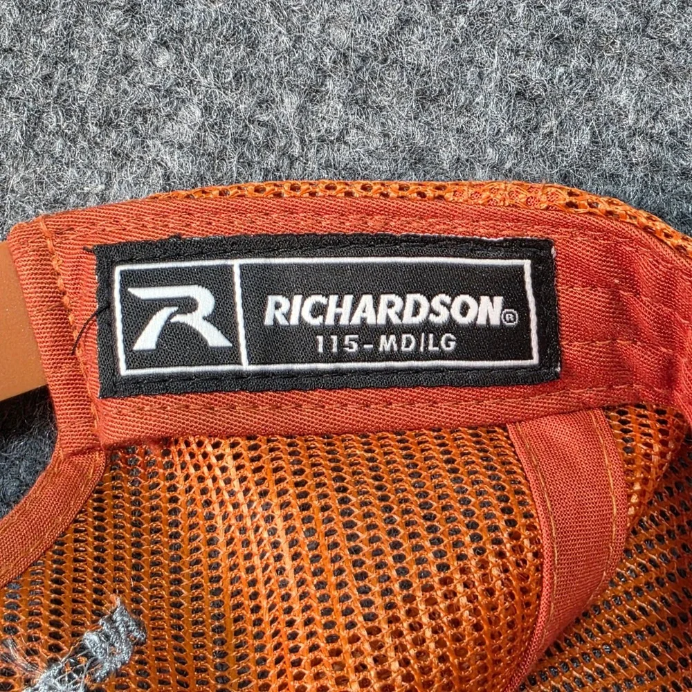 Richardson 115 Trucker Hat Cap Brown Orange Mallard Duck Flying Embroidered M/LG